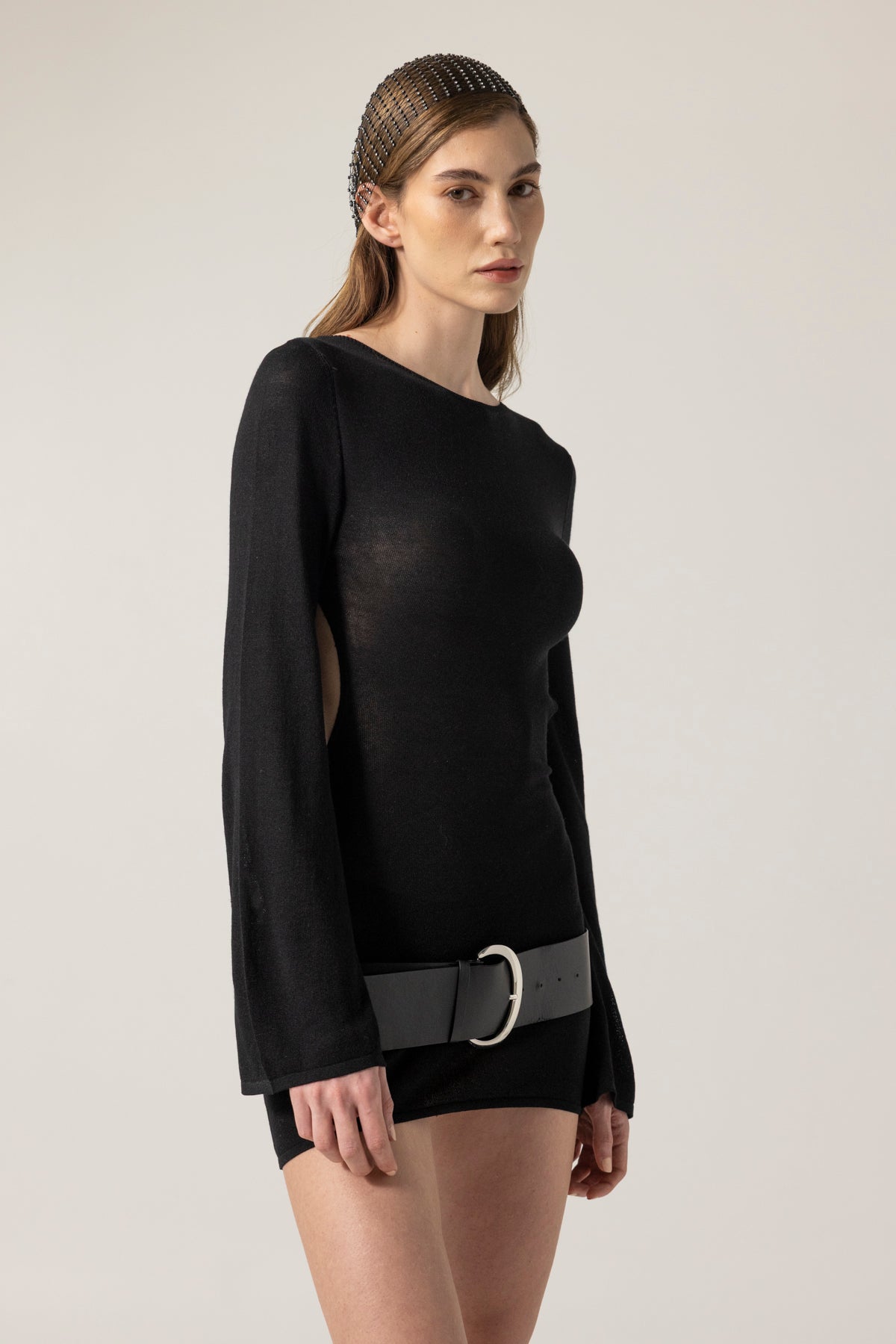 Delias Siyah Mini Elbise
