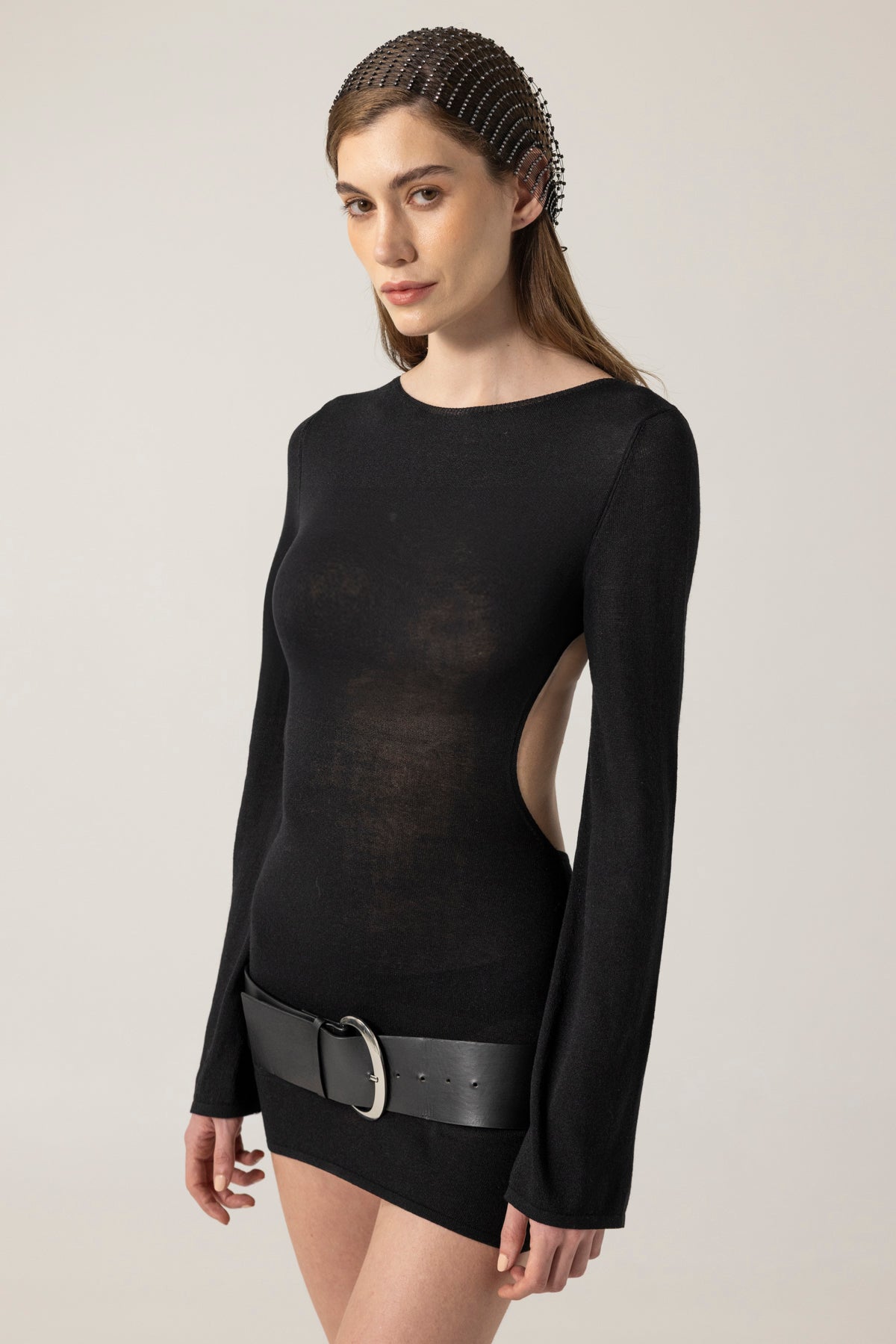 Delias Siyah Mini Elbise