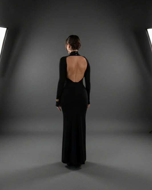 HESPERIA ELBİSE – Sırt Detaylı Uzun Elbise