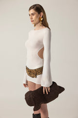 Delias Beyaz Mini Elbise