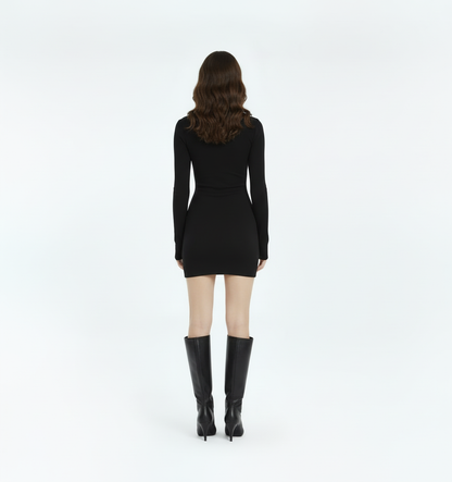 EREBIA ELBİSE – Düğme Detaylı Mini Elbise