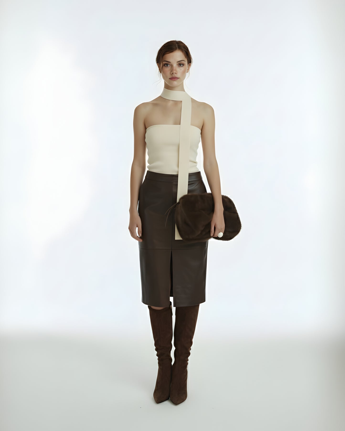 OLERIA ÜST – Bağlama Detaylı Triko Büstiyer