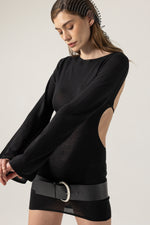 Delias Siyah Mini Elbise