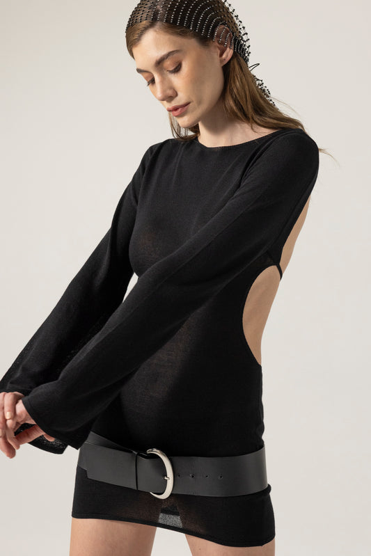 Delias Siyah Mini Elbise